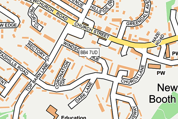 BB4 7UD map - OS OpenMap – Local (Ordnance Survey)
