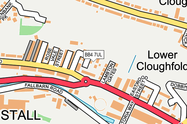 BB4 7UL map - OS OpenMap – Local (Ordnance Survey)