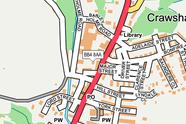 BB4 8AA map - OS OpenMap – Local (Ordnance Survey)