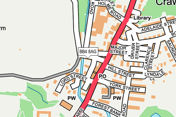 BB4 8AG map - OS OpenMap – Local (Ordnance Survey)