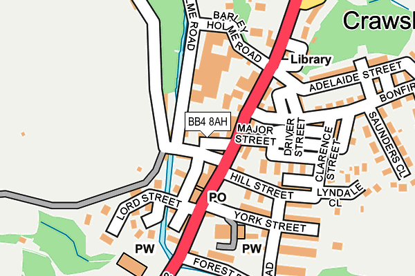 BB4 8AH map - OS OpenMap – Local (Ordnance Survey)
