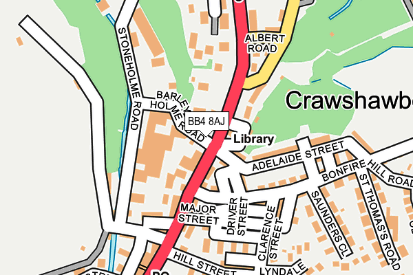 BB4 8AJ map - OS OpenMap – Local (Ordnance Survey)