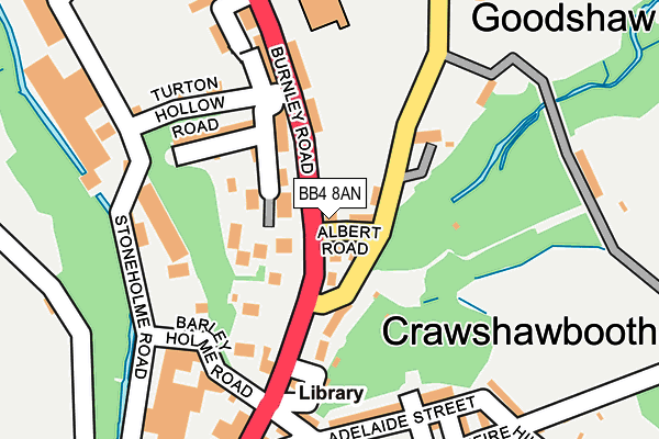 Map of ROAST CRAWSHAWBOOTH LIMITED at local scale