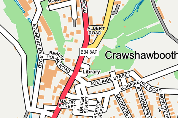 BB4 8AP map - OS OpenMap – Local (Ordnance Survey)