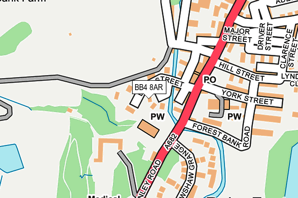 BB4 8AR map - OS OpenMap – Local (Ordnance Survey)