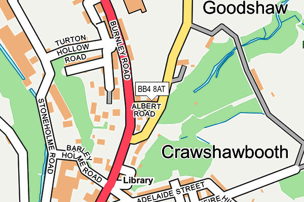 BB4 8AT map - OS OpenMap – Local (Ordnance Survey)