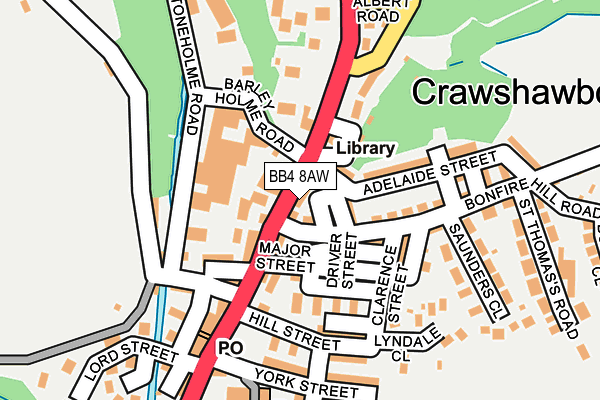 BB4 8AW map - OS OpenMap – Local (Ordnance Survey)