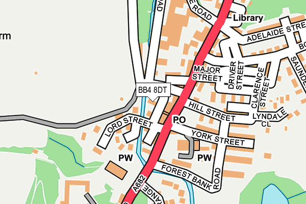BB4 8DT map - OS OpenMap – Local (Ordnance Survey)