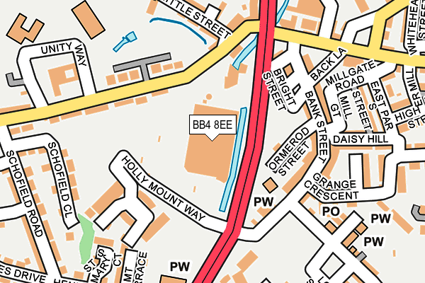 BB4 8EE map - OS OpenMap – Local (Ordnance Survey)