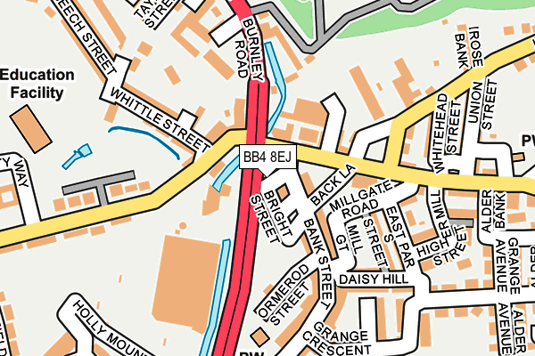 BB4 8EJ map - OS OpenMap – Local (Ordnance Survey)