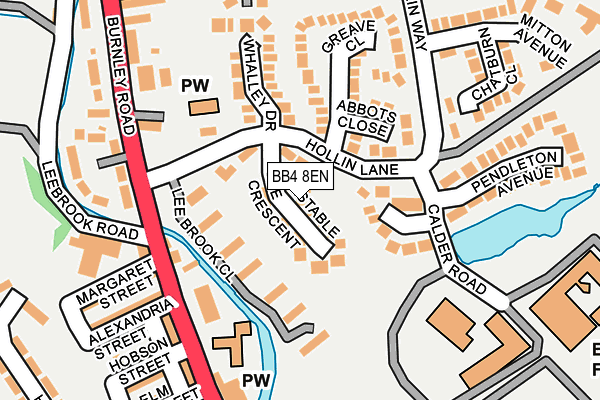 BB4 8EN map - OS OpenMap – Local (Ordnance Survey)