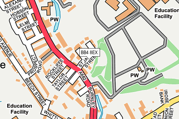 BB4 8EX map - OS OpenMap – Local (Ordnance Survey)