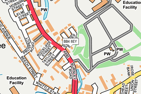 BB4 8EY map - OS OpenMap – Local (Ordnance Survey)