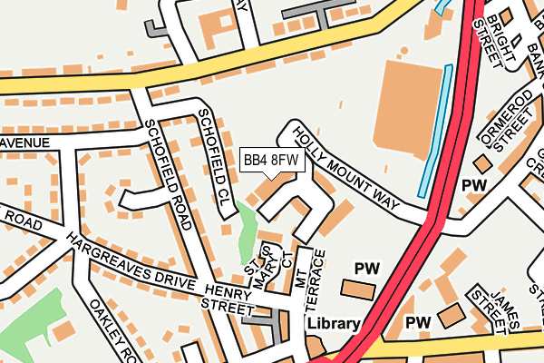 BB4 8FW map - OS OpenMap – Local (Ordnance Survey)