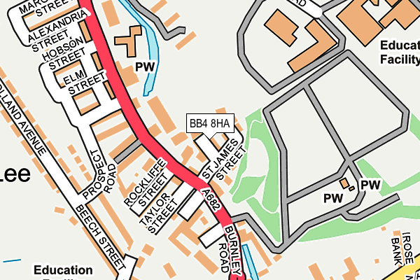 BB4 8HA map - OS OpenMap – Local (Ordnance Survey)