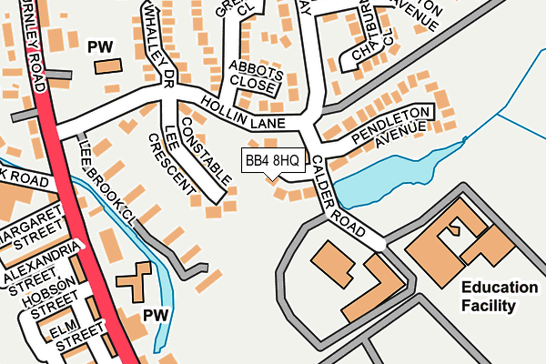 BB4 8HQ map - OS OpenMap – Local (Ordnance Survey)