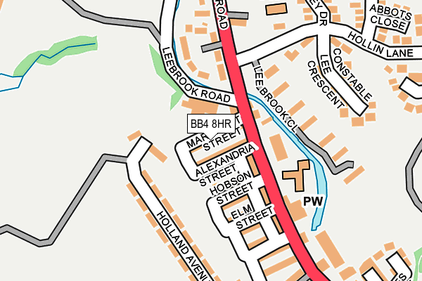 BB4 8HR map - OS OpenMap – Local (Ordnance Survey)