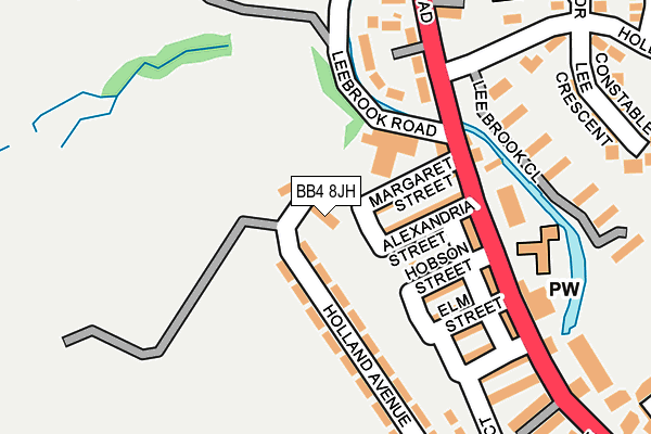 BB4 8JH map - OS OpenMap – Local (Ordnance Survey)