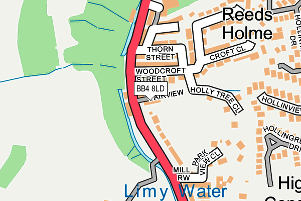 BB4 8LD map - OS OpenMap – Local (Ordnance Survey)