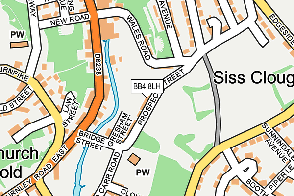 BB4 8LH map - OS OpenMap – Local (Ordnance Survey)
