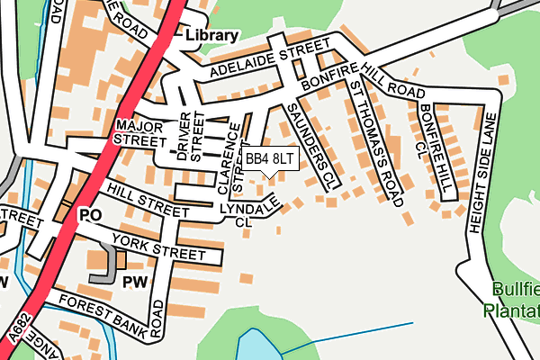 BB4 8LT map - OS OpenMap – Local (Ordnance Survey)