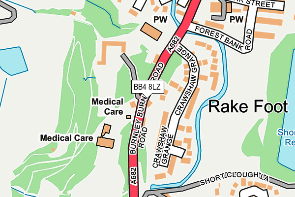 Map of MOTOR SERVICES (ROSSENDALE) LIMITED at local scale