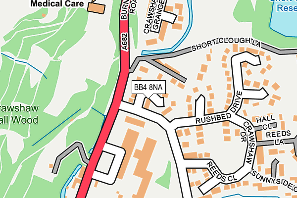 BB4 8NA map - OS OpenMap – Local (Ordnance Survey)