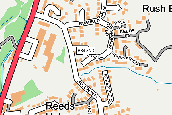 BB4 8ND map - OS OpenMap – Local (Ordnance Survey)