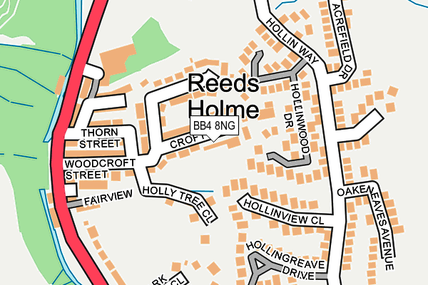 BB4 8NG map - OS OpenMap – Local (Ordnance Survey)