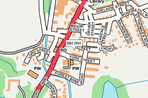 BB4 8NH map - OS OpenMap – Local (Ordnance Survey)