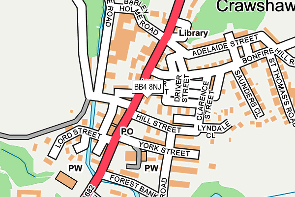 BB4 8NJ map - OS OpenMap – Local (Ordnance Survey)
