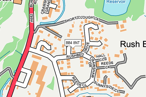 BB4 8NT map - OS OpenMap – Local (Ordnance Survey)