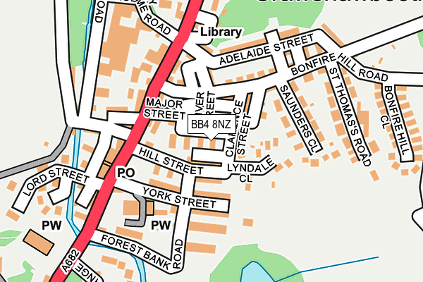 BB4 8NZ map - OS OpenMap – Local (Ordnance Survey)