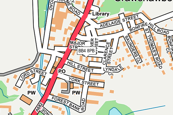BB4 8PB map - OS OpenMap – Local (Ordnance Survey)