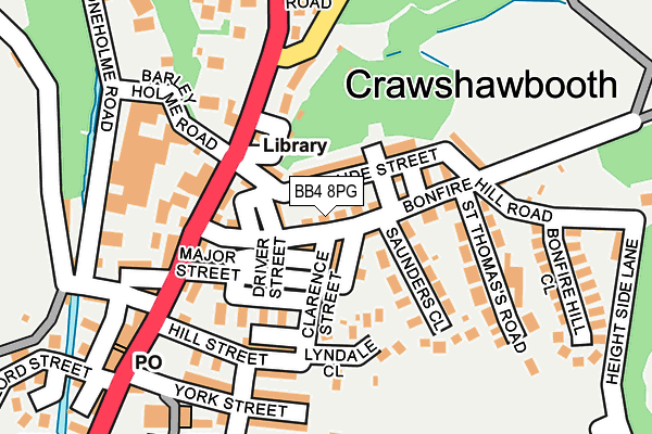 BB4 8PG map - OS OpenMap – Local (Ordnance Survey)