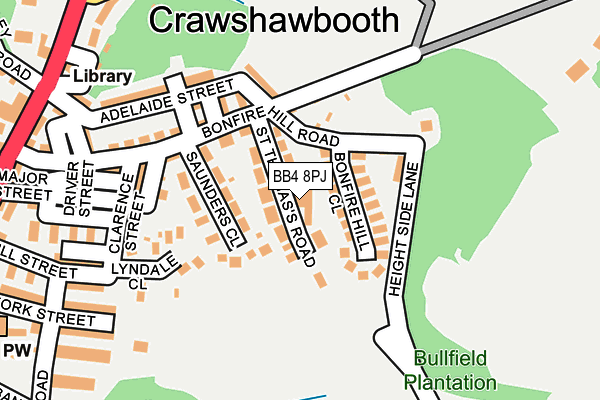 BB4 8PJ map - OS OpenMap – Local (Ordnance Survey)