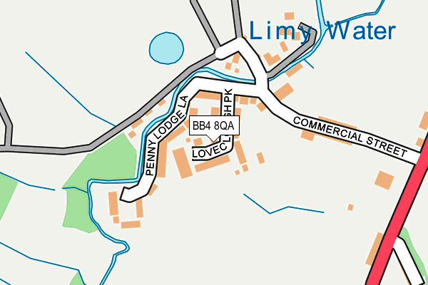 BB4 8QA map - OS OpenMap – Local (Ordnance Survey)