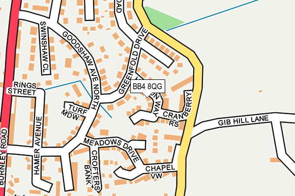 BB4 8QG map - OS OpenMap – Local (Ordnance Survey)
