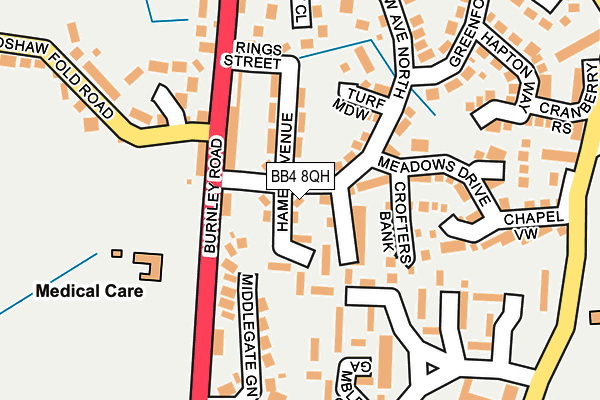 BB4 8QH map - OS OpenMap – Local (Ordnance Survey)
