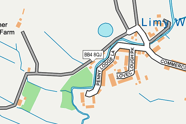 BB4 8QJ map - OS OpenMap – Local (Ordnance Survey)