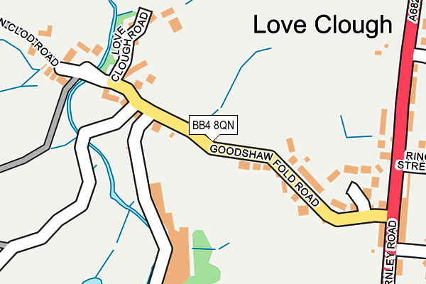 BB4 8QN map - OS OpenMap – Local (Ordnance Survey)