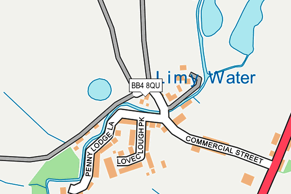 BB4 8QU map - OS OpenMap – Local (Ordnance Survey)