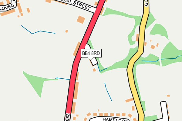 BB4 8RD map - OS OpenMap – Local (Ordnance Survey)