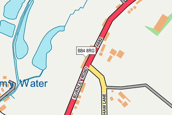 BB4 8RG map - OS OpenMap – Local (Ordnance Survey)
