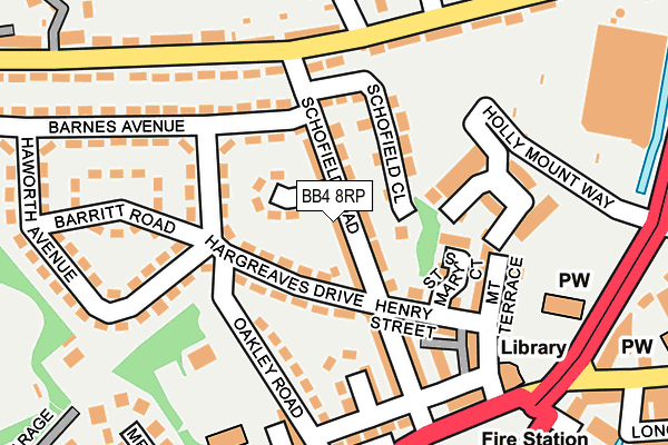 BB4 8RP map - OS OpenMap – Local (Ordnance Survey)
