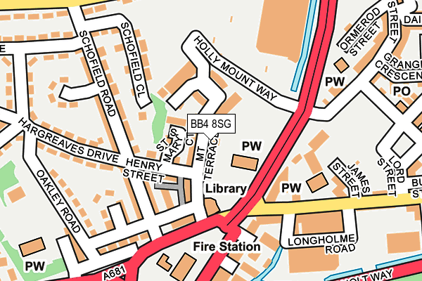 BB4 8SG map - OS OpenMap – Local (Ordnance Survey)