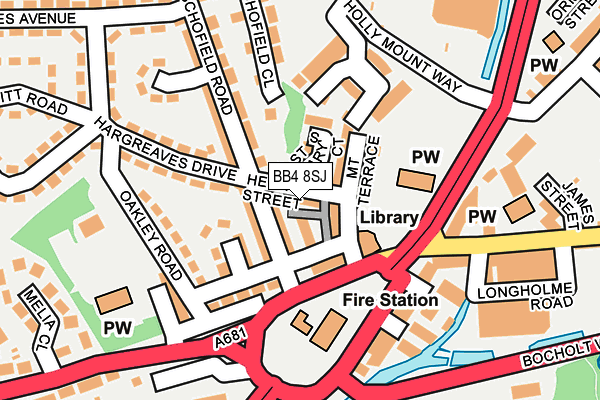 BB4 8SJ map - OS OpenMap – Local (Ordnance Survey)