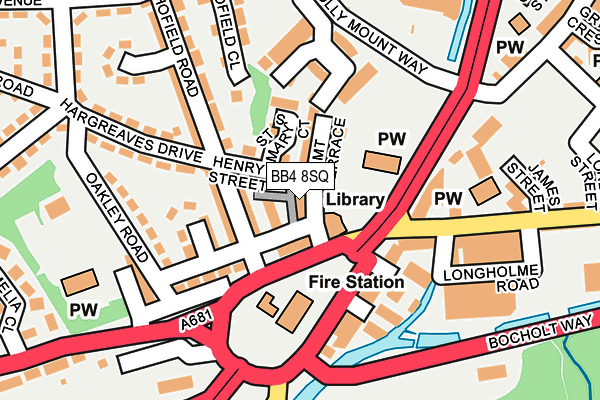 BB4 8SQ map - OS OpenMap – Local (Ordnance Survey)