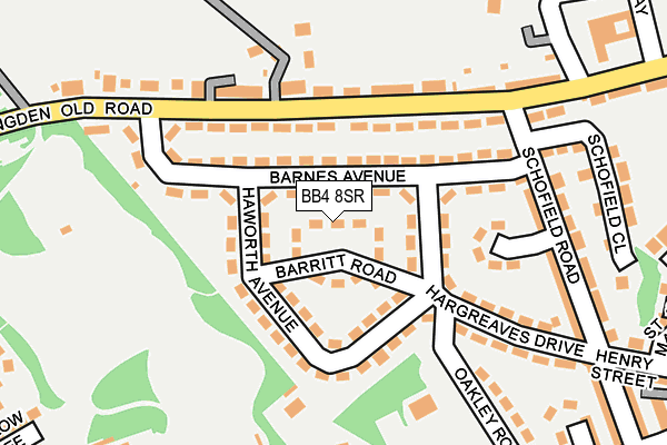 BB4 8SR map - OS OpenMap – Local (Ordnance Survey)