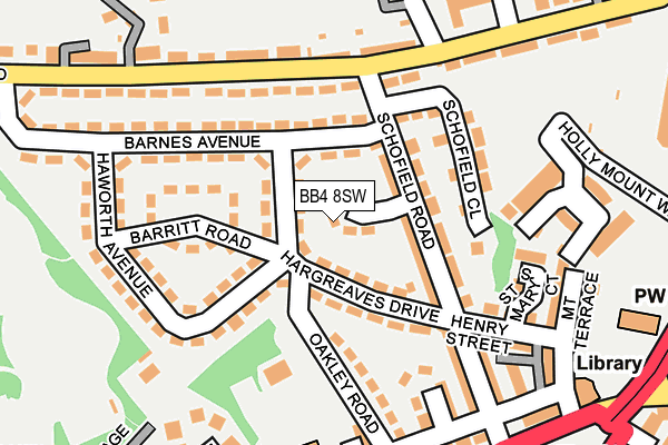 BB4 8SW map - OS OpenMap – Local (Ordnance Survey)